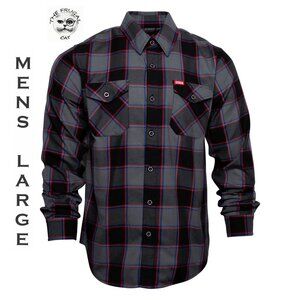 DIXXON FLANNEL x JIM YORK - GONNA LIVE FOREVER Flannel Shirt - Men's Large